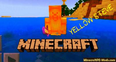 Yellow Ghost Steve Minecraft PE Bedrock Mod 1.2.6, 1.2.5