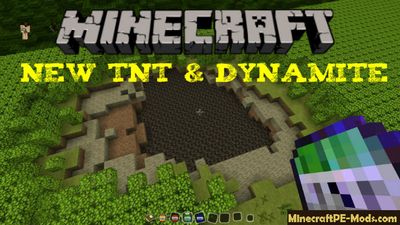 New TNT & Dynamite Minecraft PE Mod 1.2.10, 1.2.9, 1.2.8