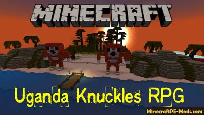 Uganda Knuckles RPG Minecraft PE Mod 1.2.11, 1.2.10, 1.2.9