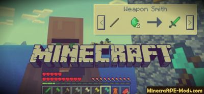 Best Vanilla Weapons Minecraft PE Bedrock Mod 1.13.8, 1.2.11.4