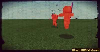 Yellow Ghost Steve Minecraft PE Bedrock Mod 1.2.6, 1.2.5