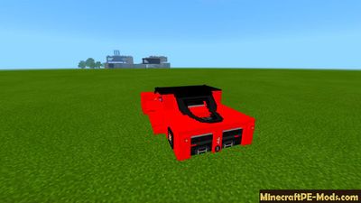 Ferrari Sports Hypercar Minecraft PE Mod 1.2.10, 1.2.9, 1.2.8