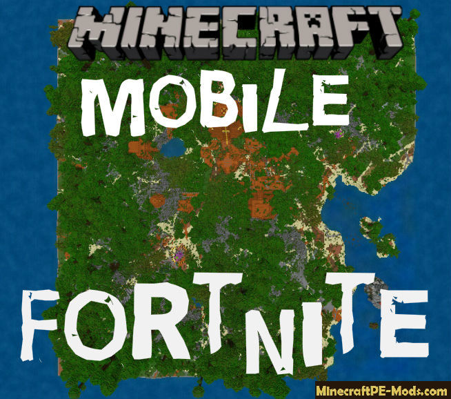 fortnite mobile battle royale minecraft pe map - minecraft pe fortnite mod