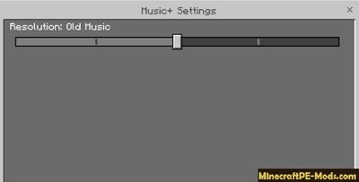 New Music Settings Minecraft PE Bedrock Mod 1.6.0, 1.5.0, 1.4.4