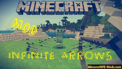 Infinite Arrows Minecraft PE Mod 1.2.16, 1.2.13