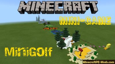 MiniGolf MiniGame Minecraft PE Bedrock Map