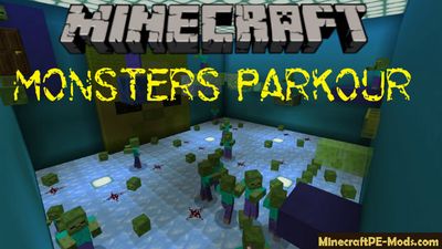 Monsters Parkour Mini-Game Minecraft PE Bedrock Map