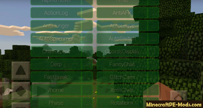 Vortex Hack Client For Android Minecraft Pe Mod 1 15 0 1 14 30