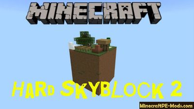 Hard Skyblock 2 Minecraft PE Map Bedrock