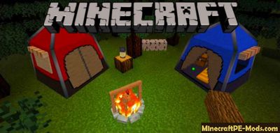 Sleeping Bags & Tents Minecraft PE Addon