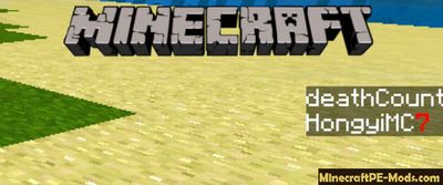 Death Counter Scoreboard Minecraft PE Addon mcpack