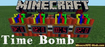 Time Bomb Minecraft PE Mod For iOS, Android 1.9.0, 1.8.0, 1.7
