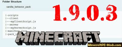 Minecraft PE Beta 1.9.0.3 Apk Release - Added Java Script Mods