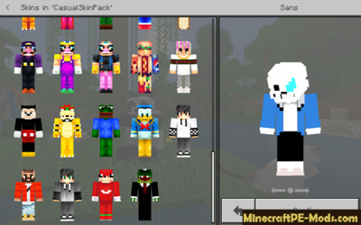 casual skin pack 3.4 minecraft education edition