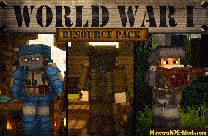 World War I Hd Pvp Texture Pack For Minecraft Pe 1 17 0 1 16 221 Download