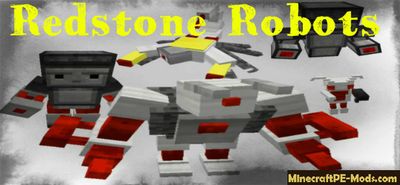 Redstone Technology Robots Minecraft PE Mod 1.12.0, 1.11.1, 1.10