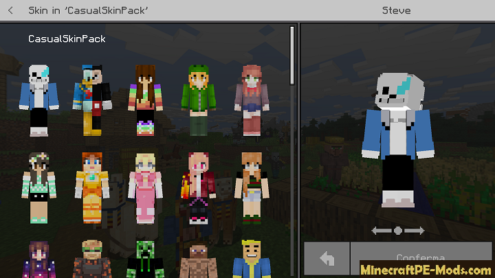 1K+ Casual skin pack for Minecraft PE 1.19.11