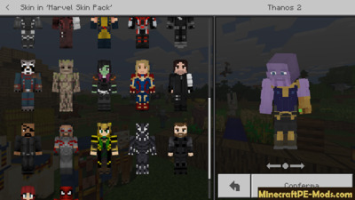 marvel skins for minecraft that i could download with thanos