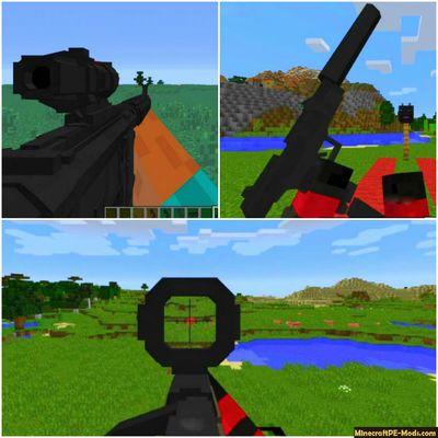 60 Modern Guns Minecraft PE Mod 1.13.0.2, 1.12.0.28 iOS/Android