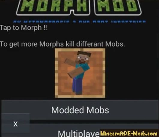 Advance Morphing Transform Into Mob Mod For Minecraft Pe 1 9 Download