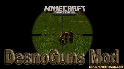 Desno Guns Minecraft PE Mod 1.2.9, 1.2.8, 1.2.7, 1.1.0