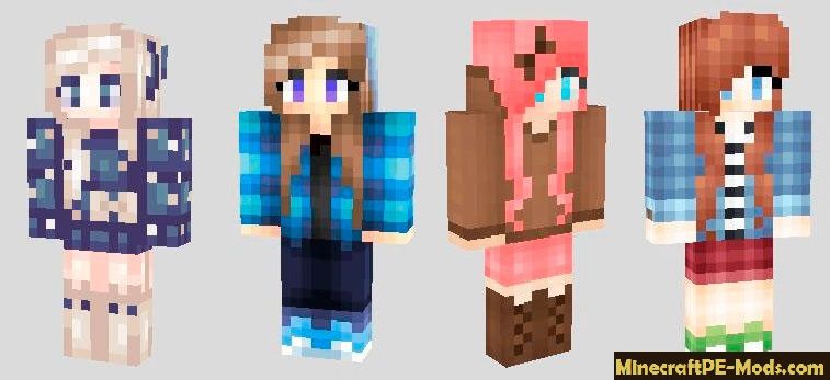 girl skins for minecraft pe download