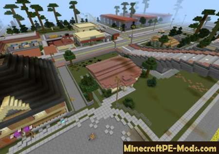 GTA San Andreas Adventure Minecraft PE Map 1.11, 1.10.0, 1 