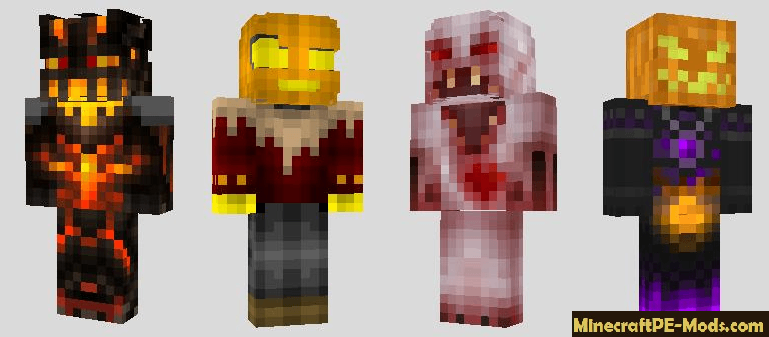 Scary Skins Pack For Minecraft PE 1.11, 1.10.0, 1.9.0.15