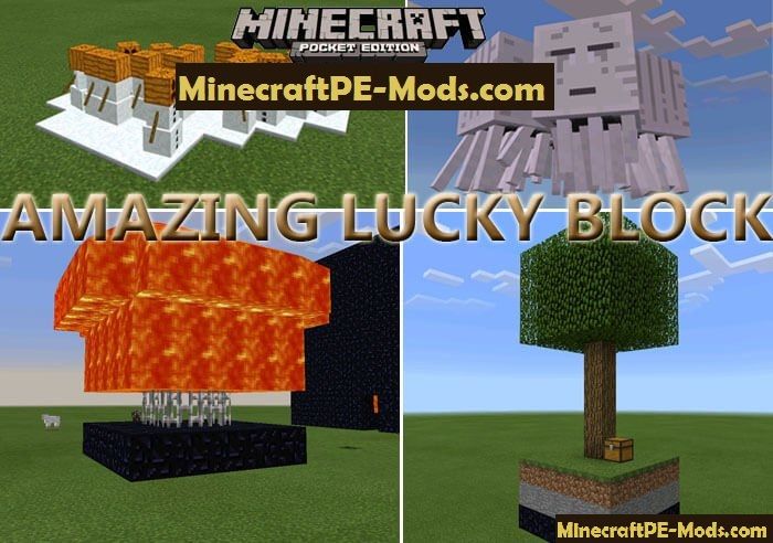 Amazing Lucky Block Mod For Minecraft Pe 1 9 0 1 8 1 1 7 1 Download
