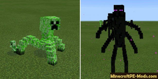 Mutant Creatures Mod For Minecraft PE 1.7.1, 1.7.0, 1.6.0 