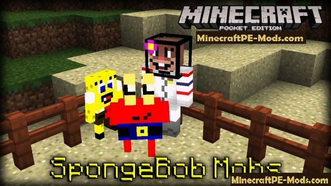 Spongebob Mobs Mod For Minecraft Pe 1 8 1 7 Download