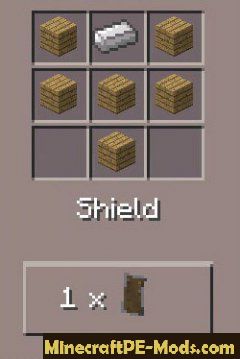 Shields Minecraft PE Mod 1.1.0, 1.0.9, 1.0.8, 1.0.7, 1.0.0
