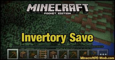 Inventory Save / Keep MCPE Mod 1.1.0.55, 1.1.0, 1.0.9