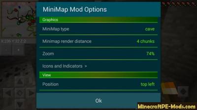 Smooth Minimap mod for Minecraft PE 1.2.0, 1.1.5, 1.1.4, 1.1.0
