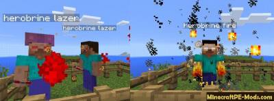 Herobrine Mod For Minecraft PE 1.2.0, 1.1.5, 1.1.4, 1.0.0