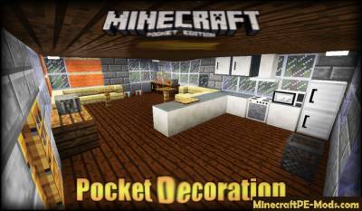 Pocket Decoration Minecraft PE Mod 1.4.2, 1.4.0, 1.2.14, 1.2.13