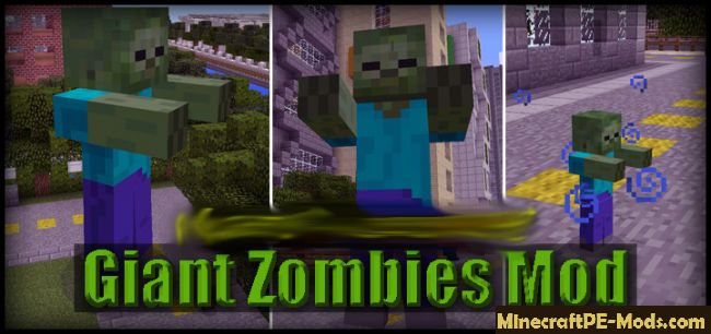 Giant Zombies Mod For Minecraft PE iOS and Android Download