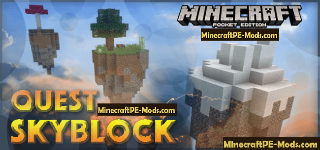 Quest Skyblock Survival Modded Minecraft Pe Map 1 18 0 1 17 34 Download