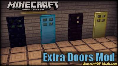 Extra Doors Minecraft PE Mod 1.0.6.0, 1.0.5, 1.0.4.11, 1.0.4, 1.0.0