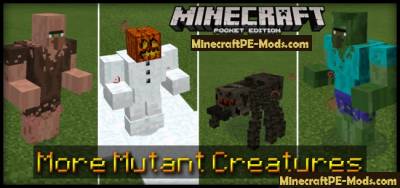 More Mutant Creatures Minecraft PE Mod 1.2.9, 1.2.8, 1.2.7, 1.2.6